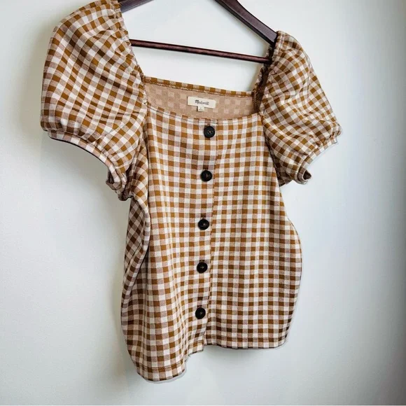 Madewell Gingham Jacquard Square-Neck Puff-Sleeve Top
Women’s SZ S - Picture 3 of 5